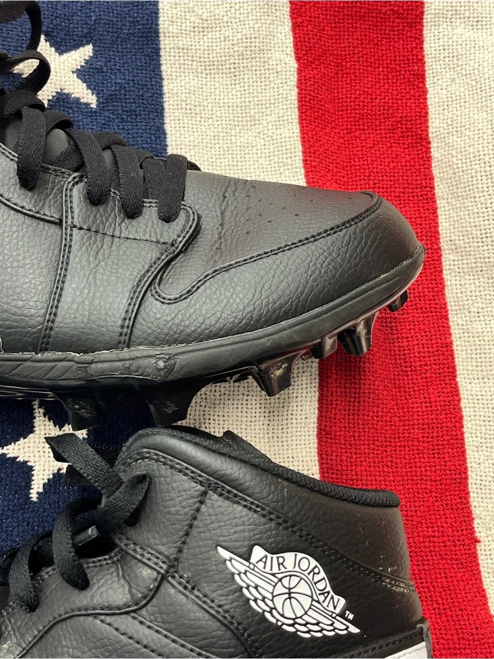 Jordan Black and White Men's High-Top Athletic Cleats Mens Size 11